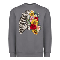Storm floral ribcage Heavyweight Sweatshirt - MaliasSmallBusiness