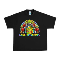 Black hello back to school rainbow Urban Heavy Tee - texasbilliewilder