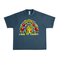 Midnight Navy hello back to school rainbow Urban Heavy Tee - texasbilliewilder