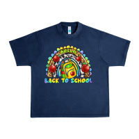 Navy hello back to school rainbow Urban Heavy Tee - texasbilliewilder