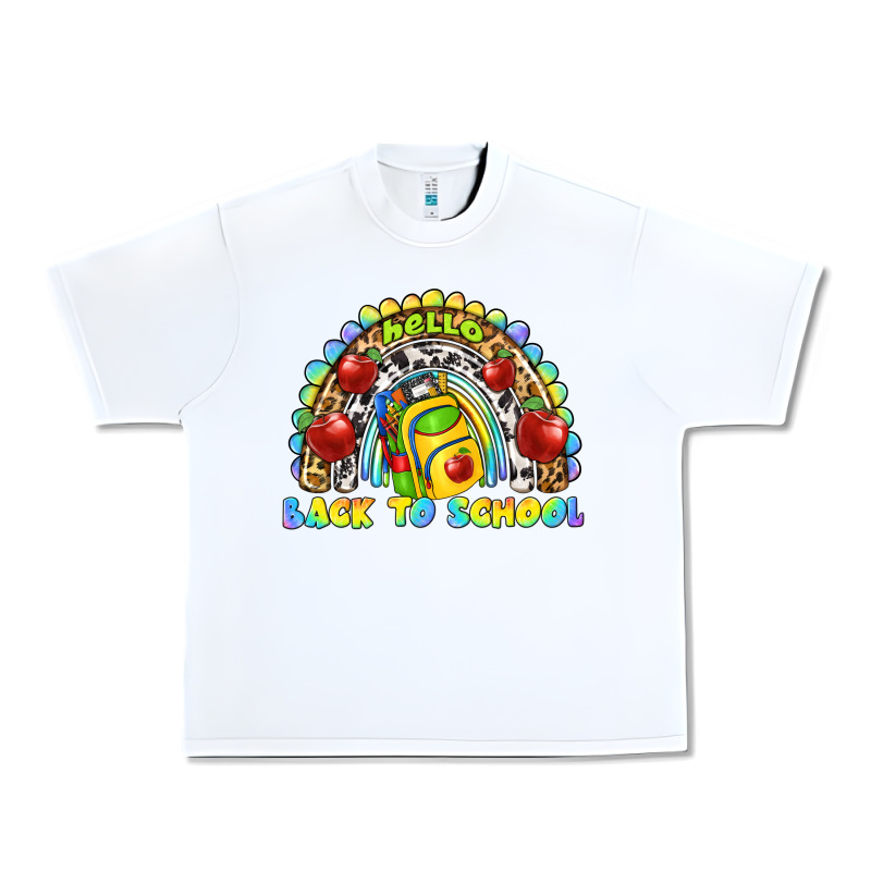 Hello Back To School Rainbow Urban Heavy Tee by texasbilliewilder | Teevron