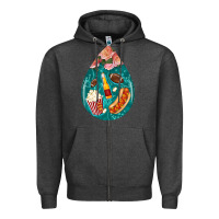 Charcoal Heather american football and western roses teardrop Zipper Hoodie - BundleAndBundleShop