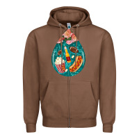 Chestnut american football and western roses teardrop Zipper Hoodie - BundleAndBundleShop