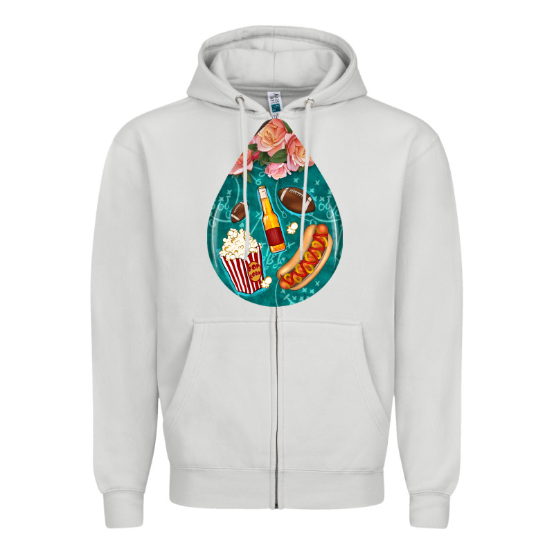 American Football And Western Roses Teardrop Zipper Hoodie by BundleAndBundleShop | Teevron