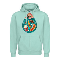 Seafoam american football and western roses teardrop Zipper Hoodie - BundleAndBundleShop
