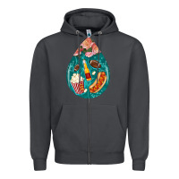 Smoke american football and western roses teardrop Zipper Hoodie - BundleAndBundleShop