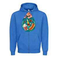 True Royal american football and western roses teardrop Zipper Hoodie - BundleAndBundleShop