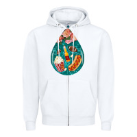 White american football and western roses teardrop Zipper Hoodie - BundleAndBundleShop