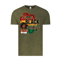 Vintage Olive i am black history Vintage Tee - texasbilliewilder