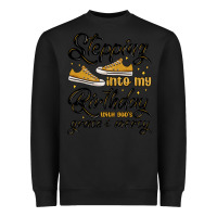 Black stepping into my birthday with god s grace and mer Heavyweight Sweatshirt - MaliasSmallBusiness