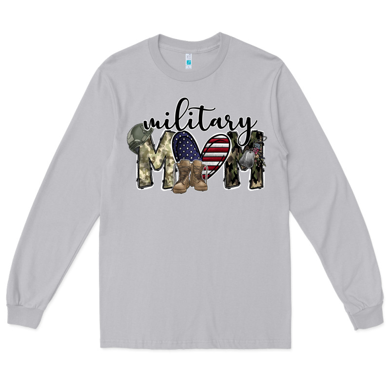 Military Mom Long Sleeve Tee by SublimationCraftShop | Teevron