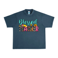Midnight Navy blessed teacher Urban Heavy Tee - Zillion Design Studio