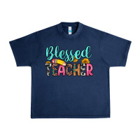 Navy blessed teacher Urban Heavy Tee - Zillion Design Studio