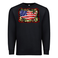 Black distressed american flag Premium Sweatshirt - BarkalooDesign