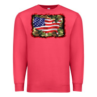 Cardinal distressed american flag Premium Sweatshirt - BarkalooDesign