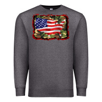 Charcoal Heather distressed american flag Premium Sweatshirt - BarkalooDesign
