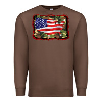 Chestnut distressed american flag Premium Sweatshirt - BarkalooDesign