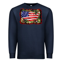 Navy distressed american flag Premium Sweatshirt - BarkalooDesign