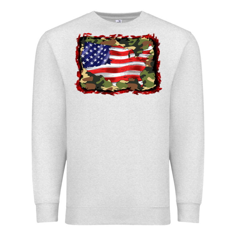 Distressed American Flag Premium Sweatshirt by BarkalooDesign | Teevron