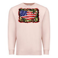 Pale Pink distressed american flag Premium Sweatshirt - BarkalooDesign