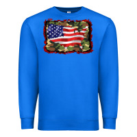 True Royal distressed american flag Premium Sweatshirt - BarkalooDesign