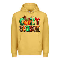 Antique Gold cozy season with fall colors palette and pumpkin Premium Hoodie - AdoDesignShop
