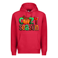 Cardinal cozy season with fall colors palette and pumpkin Premium Hoodie - AdoDesignShop