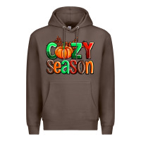 Coffee cozy season with fall colors palette and pumpkin Premium Hoodie - AdoDesignShop