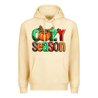 Pina Colada cozy season with fall colors palette and pumpkin Premium Hoodie - AdoDesignShop