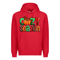 Red cozy season with fall colors palette and pumpkin Premium Hoodie - AdoDesignShop
