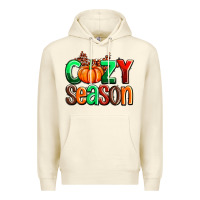Sandshell cozy season with fall colors palette and pumpkin Premium Hoodie - AdoDesignShop