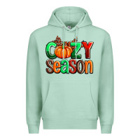 Seafoam cozy season with fall colors palette and pumpkin Premium Hoodie - AdoDesignShop