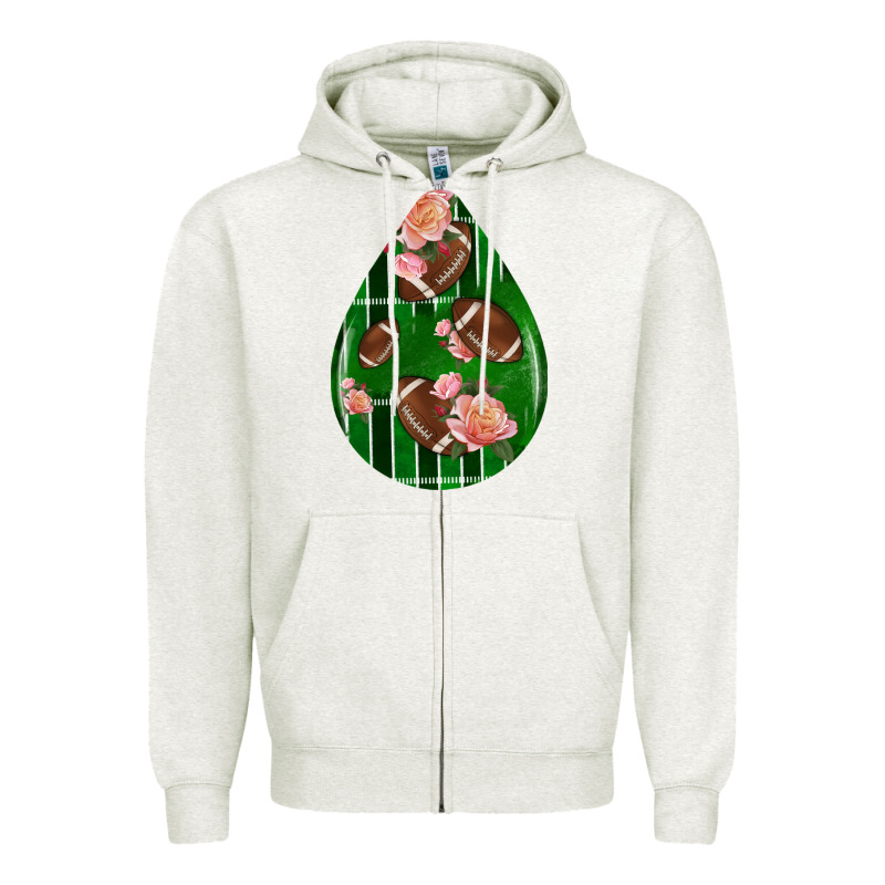 American Football And Western Roses Teardrop Zipper Hoodie by BundleAndBundleShop | Teevron