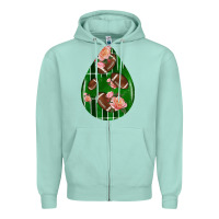 Seafoam american football and western roses teardrop Zipper Hoodie - BundleAndBundleShop