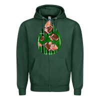 Sports Green american football and western roses teardrop Zipper Hoodie - BundleAndBundleShop
