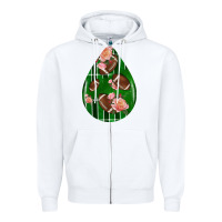 White american football and western roses teardrop Zipper Hoodie - BundleAndBundleShop