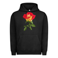 Pigment Black Ketchup And Mustard Rose Urban Hoodie - LillyAllenDesigns