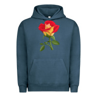 Pigment Midnight Navy Ketchup And Mustard Rose Urban Hoodie - LillyAllenDesigns