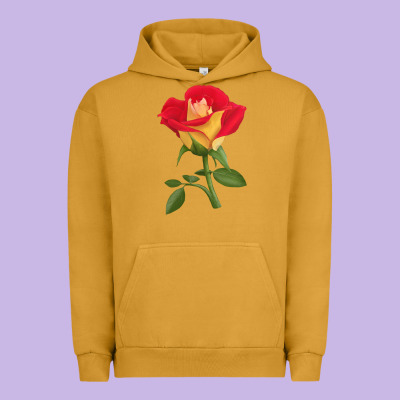 Ketchup And Mustard Rose Urban Hoodie Designed By Lillyallendesigns