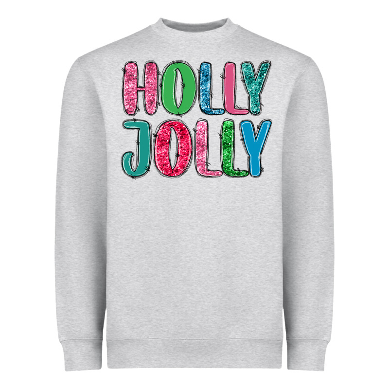 Holly Jolly Heavyweight Sweatshirt by MaliasSmallBusiness | Teevron