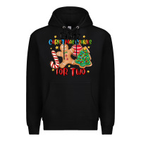 Black eating christmas cookies for two Premium Hoodie - MaliasSmallBusiness