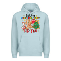 Blue Mist eating christmas cookies for two Premium Hoodie - MaliasSmallBusiness