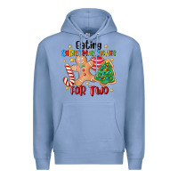 Colony Blue eating christmas cookies for two Premium Hoodie - MaliasSmallBusiness