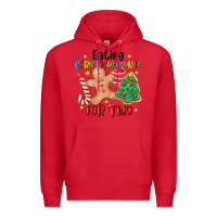 Red eating christmas cookies for two Premium Hoodie - MaliasSmallBusiness
