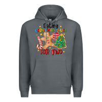 Rock eating christmas cookies for two Premium Hoodie - MaliasSmallBusiness