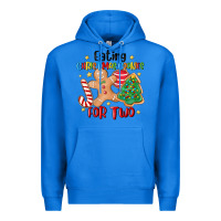 True Royal eating christmas cookies for two Premium Hoodie - MaliasSmallBusiness