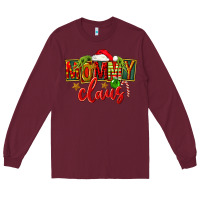 Burgundy christmas mommy claus Long Sleeve Tee - FaDigitalArtStudio