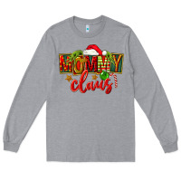 Heather Grey christmas mommy claus Long Sleeve Tee - FaDigitalArtStudio