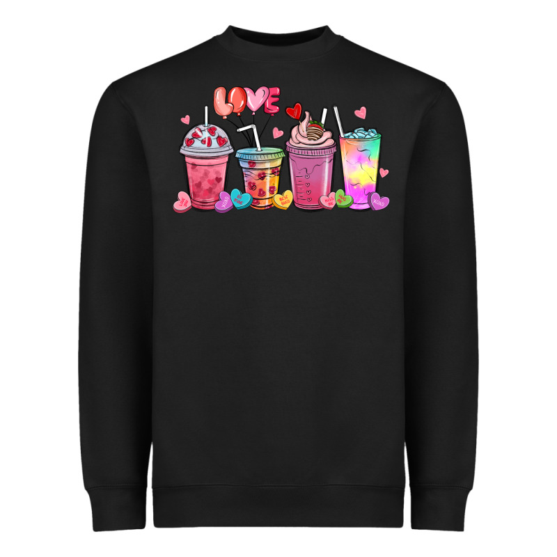 Love Coffee Cups Heavyweight Sweatshirt by MaliasSmallBusiness | Teevron