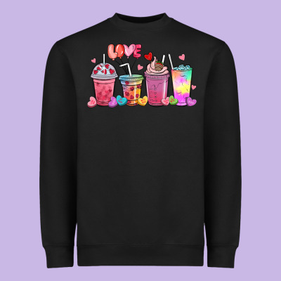Heavyweight Sweatshirt love coffee cups
